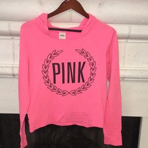 B - Pink Victoria Secrets hoodie size small